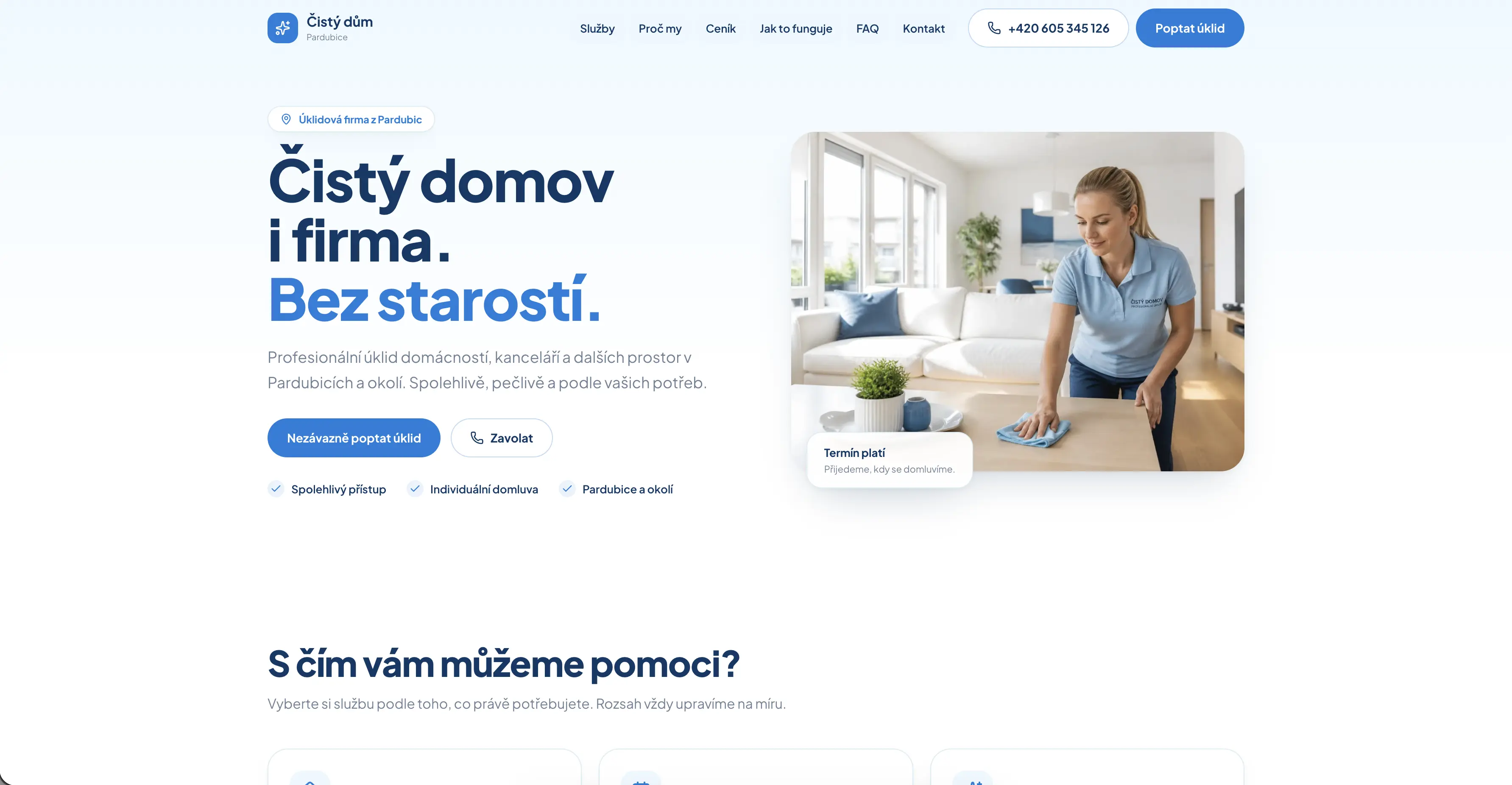 Čistý dům náhled webu