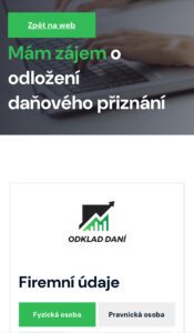 Portál odklad daní mobil